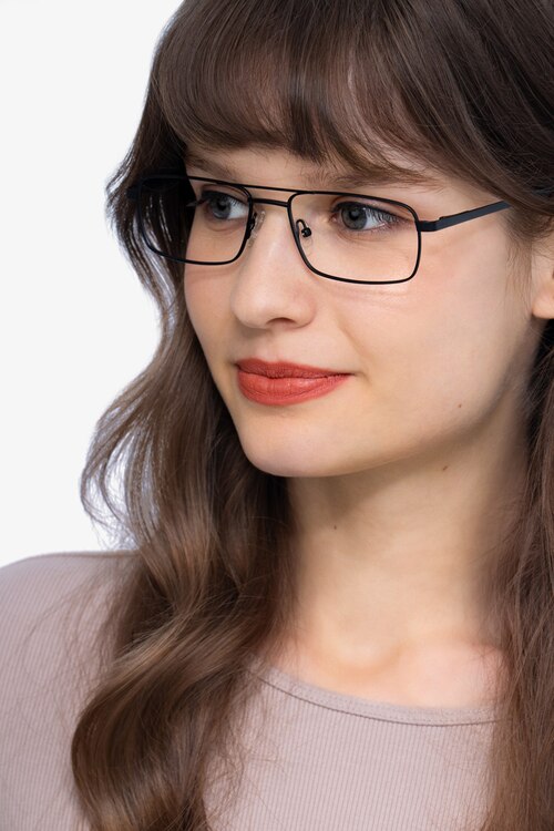 Maverick Black MetalEyeglass Frames for Women from EyeBuyDirect