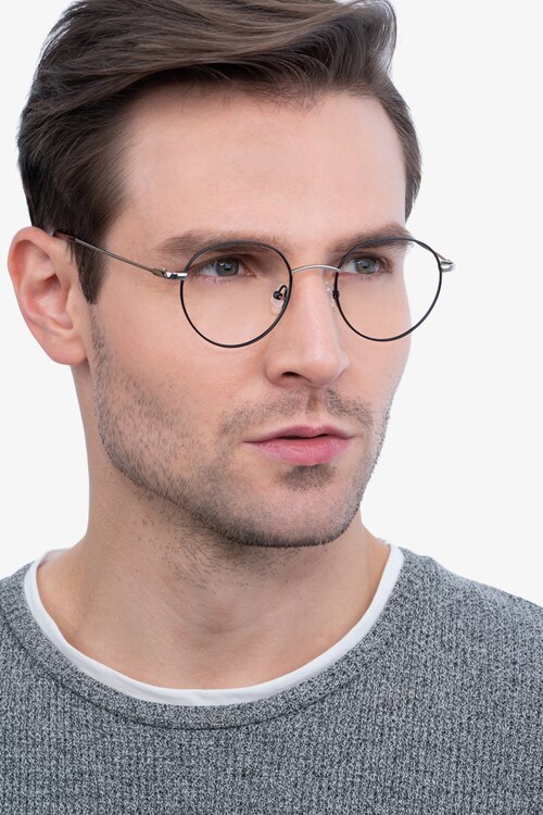 Retell Noir MétalMontures de lunettes de vue pour Hommes d'EyeBuyDirect