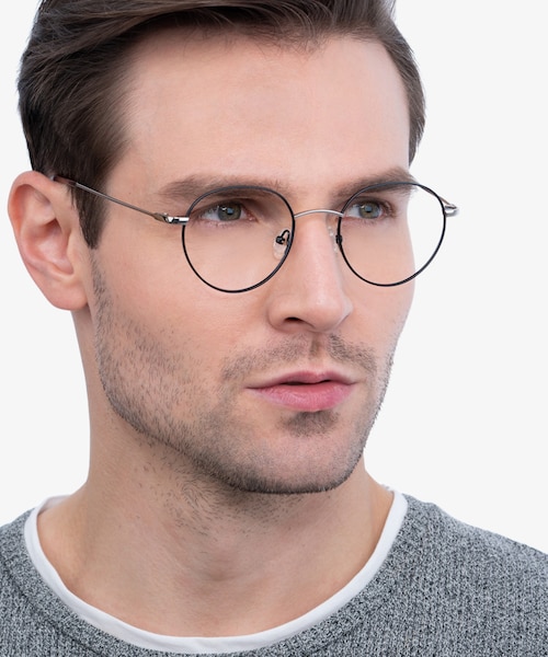 Retell Black MetalEyeglass Frames for Men from EyeBuyDirect