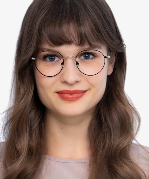 Retell Black MetalEyeglass Frames for Women from EyeBuyDirect