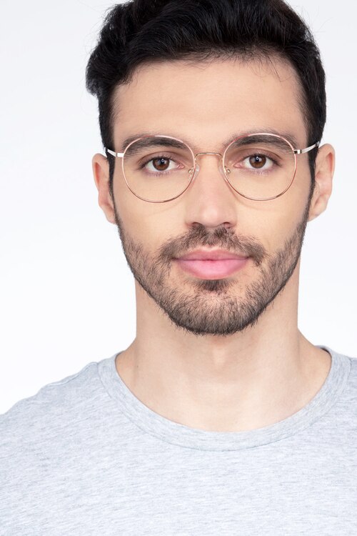 Retell Rose Gold MetalEyeglass Frames for Men from EyeBuyDirect