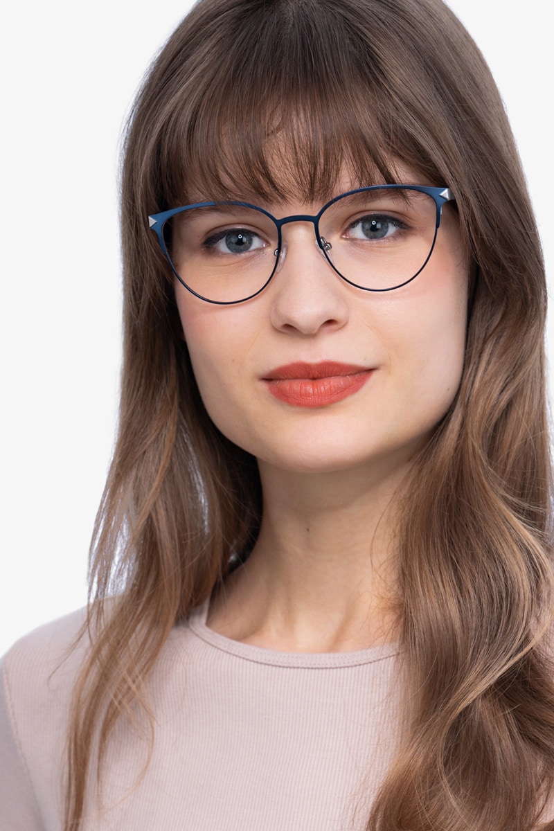 Monture lunette shop bleue femme