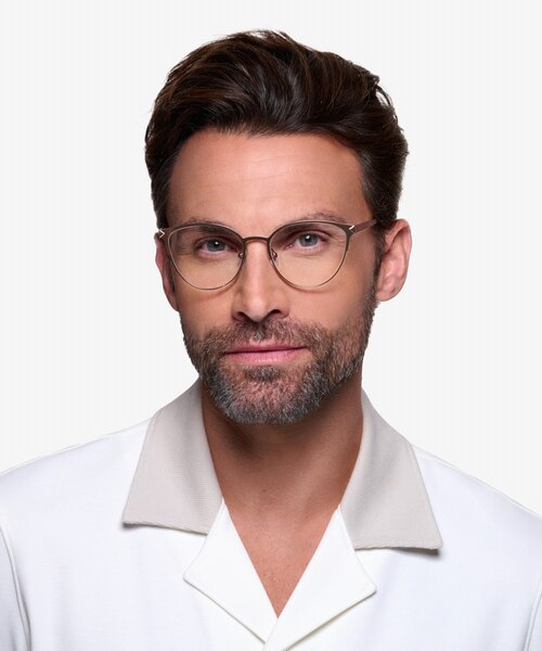 Nadia Rose Gold MetalEyeglass Frames for Men from EyeBuyDirect