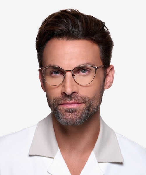 Nadia Rose Gold MetalEyeglass Frames for Men from EyeBuyDirect