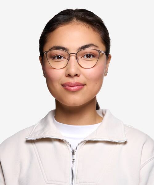 Rose Gold Nadia -  Metal Eyeglasses