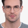Orbit Blue Acetate-metalEyeglass Frames for Men from EyeBuyDirect