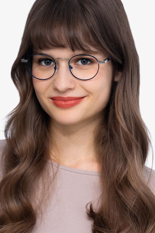 Orbit Blue Acetate-metalEyeglass Frames for Women from EyeBuyDirect