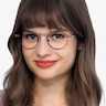 Orbit Blue Acetate-metalEyeglass Frames for Women from EyeBuyDirect