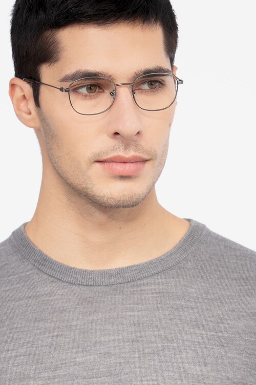 Fortune Gunmetal MetalEyeglass Frames for Men from EyeBuyDirect