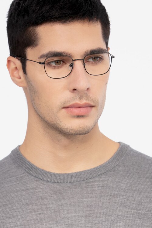 Fortune Black MetalEyeglass Frames for Men from EyeBuyDirect