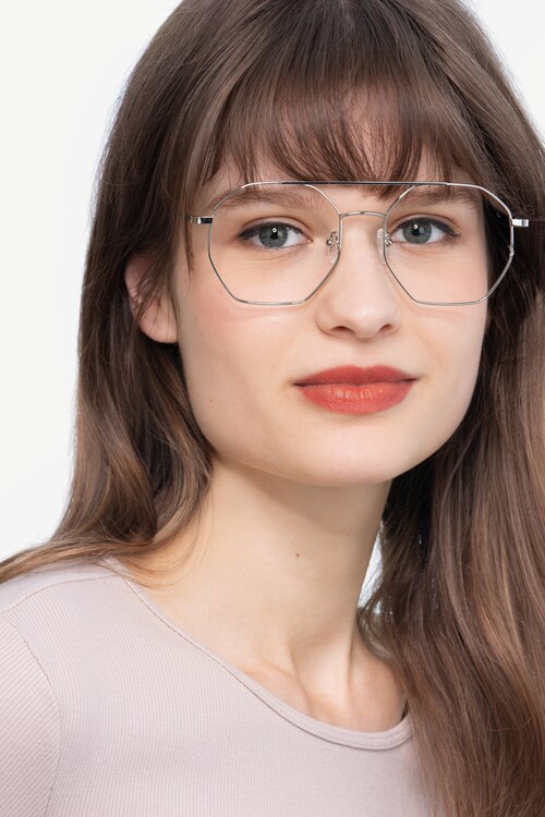 Eight Silver MetalEyeglass Frames for Women from EyeBuyDirect