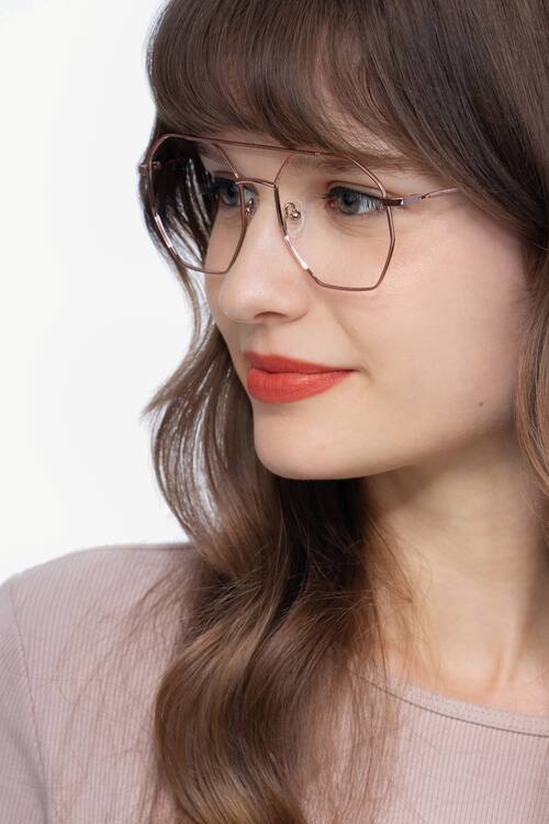 Or rose Eight -  Métal Lunettes de vue