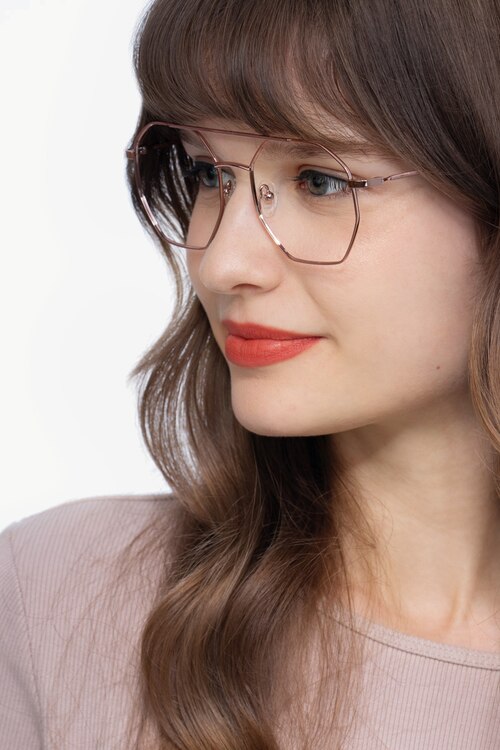 Eight Or rose MétalMontures de lunettes de vue pour Femmes d'EyeBuyDirect