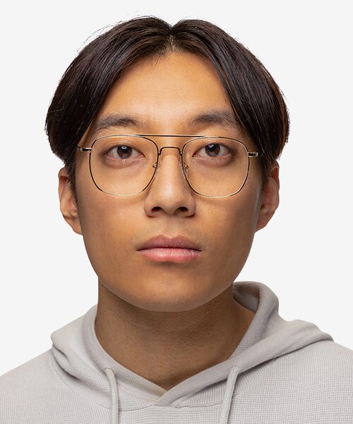 Fame Golden MetalEyeglass Frames for Men from EyeBuyDirect