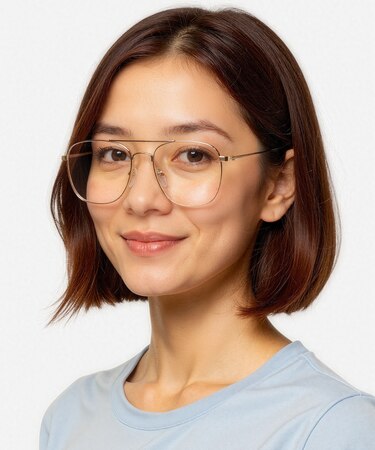 Golden Fame -  Vintage Metal Eyeglasses