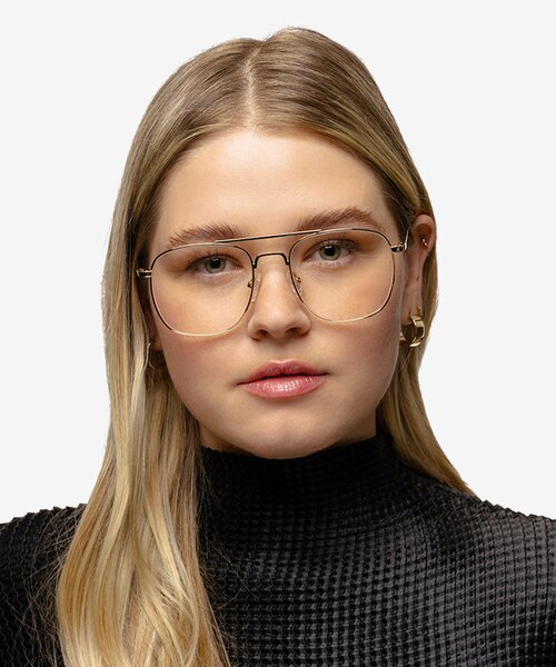 Fame Golden MetalEyeglass Frames for Women from EyeBuyDirect