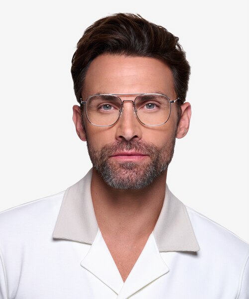 Fame Silver MetalEyeglass Frames for Men from EyeBuyDirect