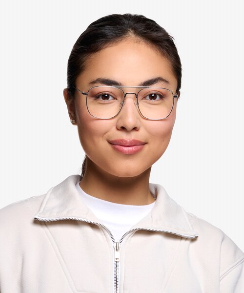 Fame Silver MetalEyeglass Frames for Women from EyeBuyDirect