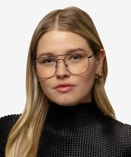 Fame Black MetalEyeglass Frames for Women from EyeBuyDirect