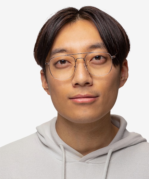 Fame Rose Gold MetalEyeglass Frames for Men from EyeBuyDirect