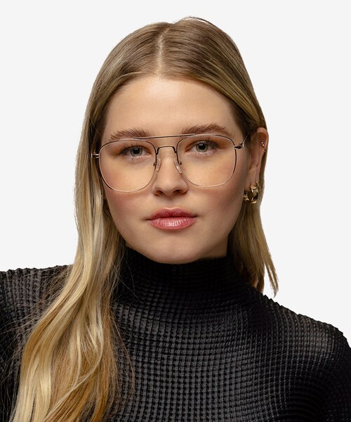 Fame Rose Gold MetalEyeglass Frames for Women from EyeBuyDirect