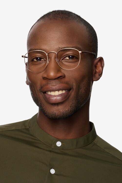 St Michel Rose Gold MetalEyeglass Frames for Men from EyeBuyDirect
