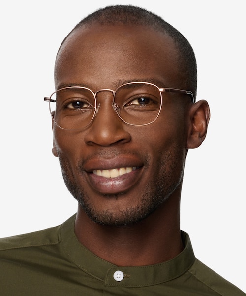 St Michel Rose Gold MetalEyeglass Frames for Men from EyeBuyDirect