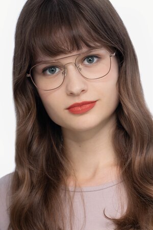 Rose Gold Courser -  Vintage Metal Eyeglasses