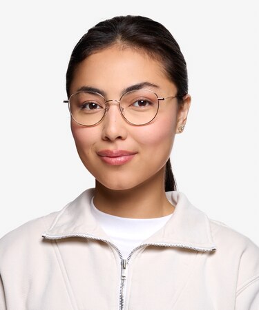 Golden Twirl -  Lightweight Metal Eyeglasses