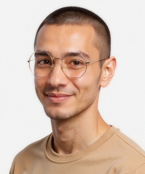 Octave Golden MetalEyeglass Frames for Men from EyeBuyDirect