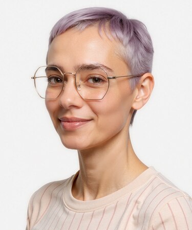 Golden Octave -  Vintage Metal Eyeglasses