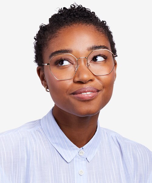 Octave Golden MetalEyeglass Frames for Women from EyeBuyDirect