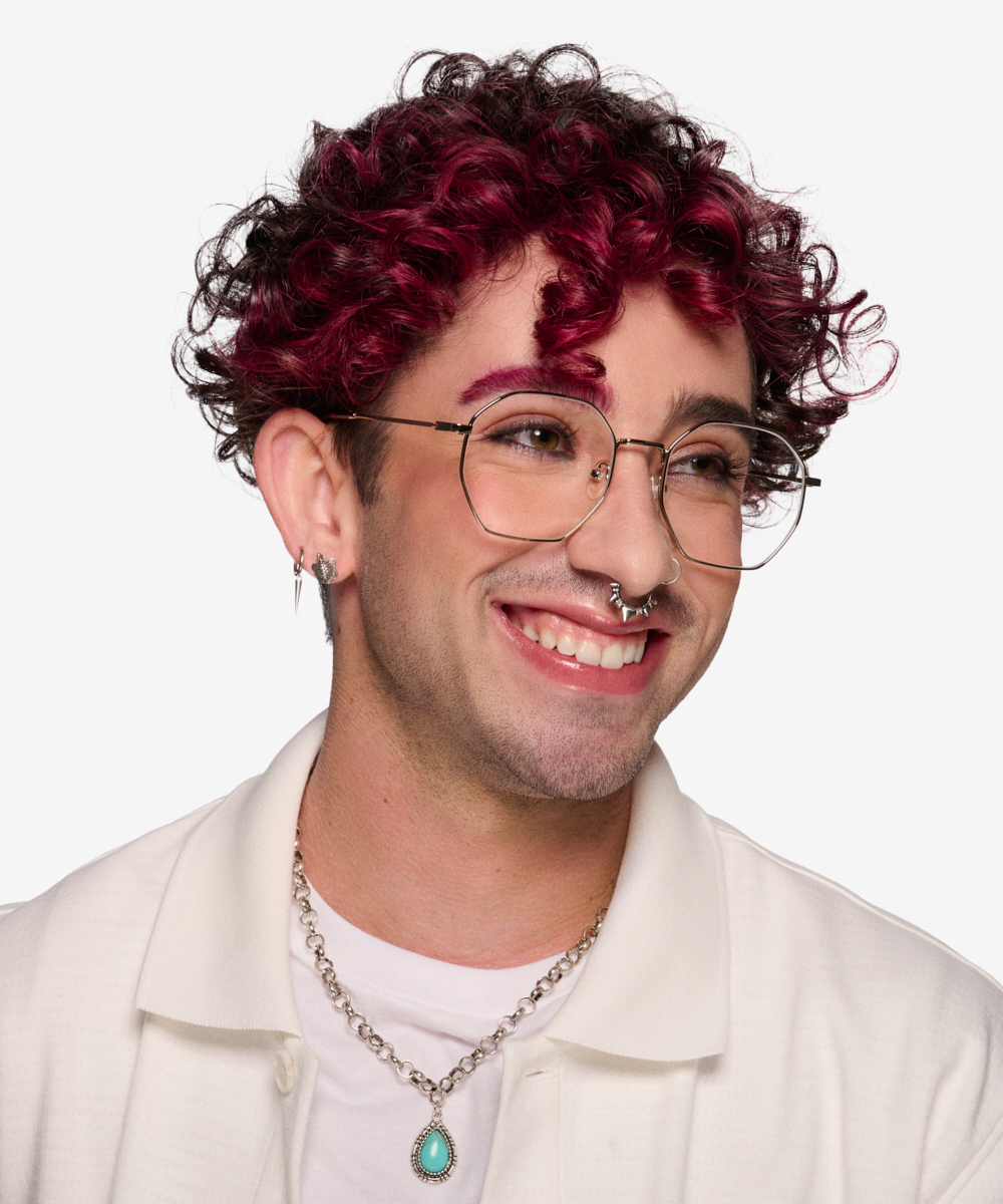 Octave Geometric Silver Full Rim Eyeglasses Eyebuydirect