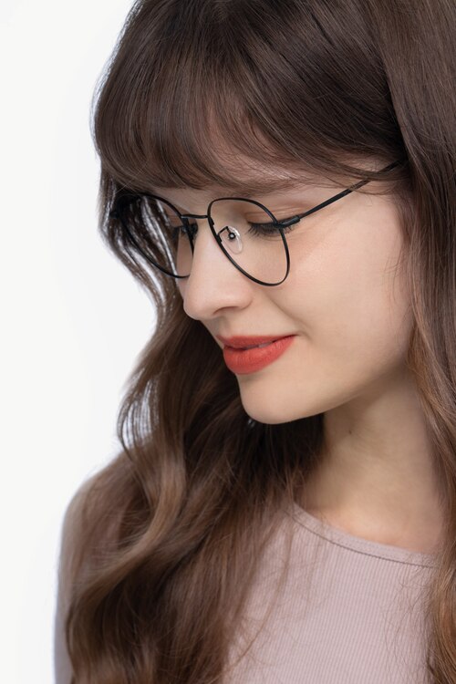 Inspire Black MetalEyeglass Frames for Women from EyeBuyDirect