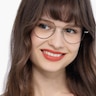 Inspire Black Silver MetalEyeglass Frames for Women from EyeBuyDirect