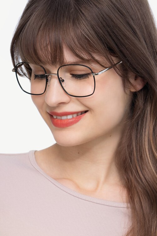Archive Noir MétalMontures de lunettes de vue pour Femmes d'EyeBuyDirect