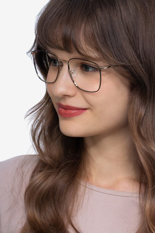 Reason Black Gold MétalMontures de lunettes de vue pour Femmes d'EyeBuyDirect