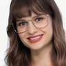 Reason Black Silver MetalEyeglass Frames for Women from EyeBuyDirect