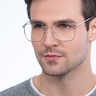 Reason Navy MetalEyeglass Frames for Men from EyeBuyDirect