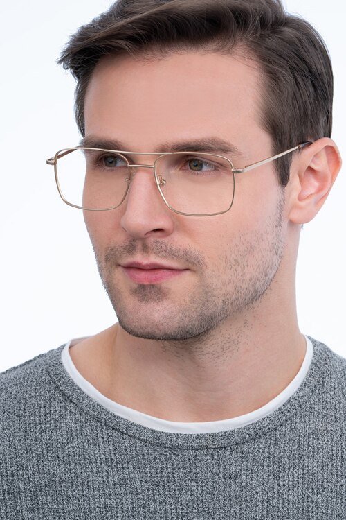 Daymo Gold MetalEyeglass Frames for Men from EyeBuyDirect