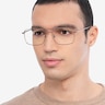 Daymo Brown MetalEyeglass Frames for Men from EyeBuyDirect