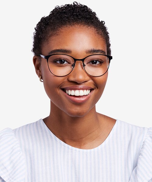 Kali Black MetalEyeglass Frames for Women from EyeBuyDirect
