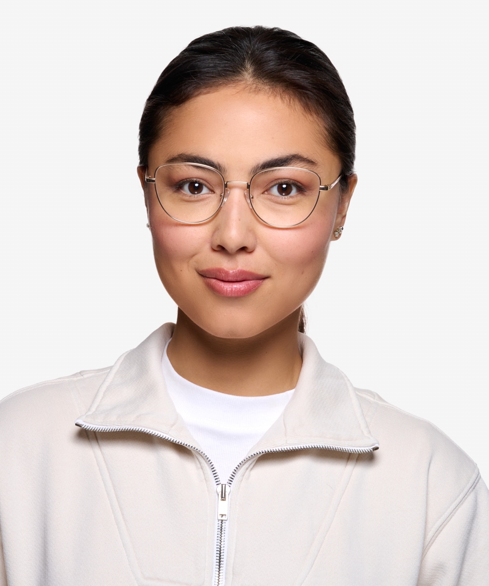 Lunette de vue 2024 femme metal doré