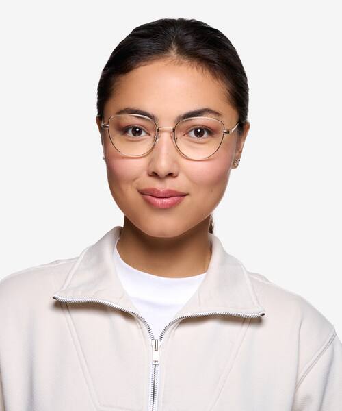 Gold Clotilde -  Metal Eyeglasses