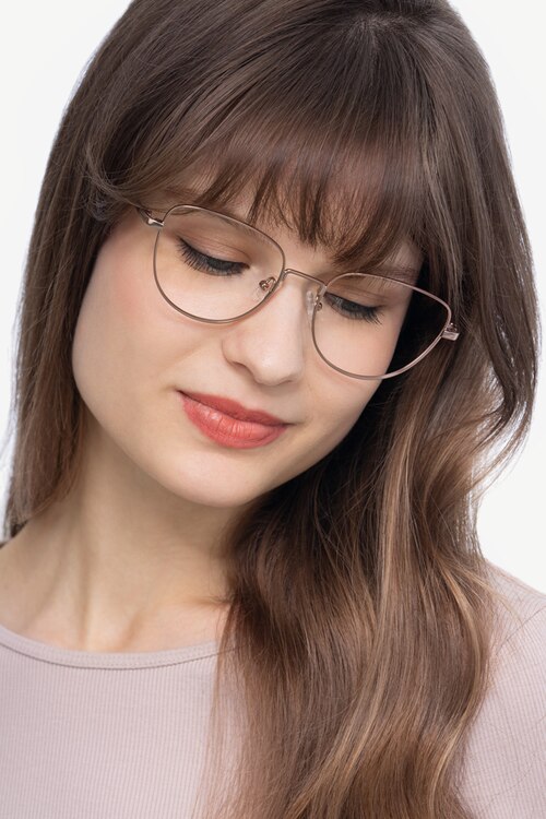 Clotilde Rose Gold MetalEyeglass Frames for Women from EyeBuyDirect