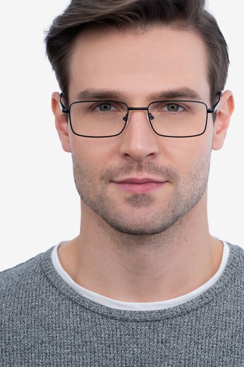 Arco Noir MétalMontures de lunettes de vue pour Hommes d'EyeBuyDirect