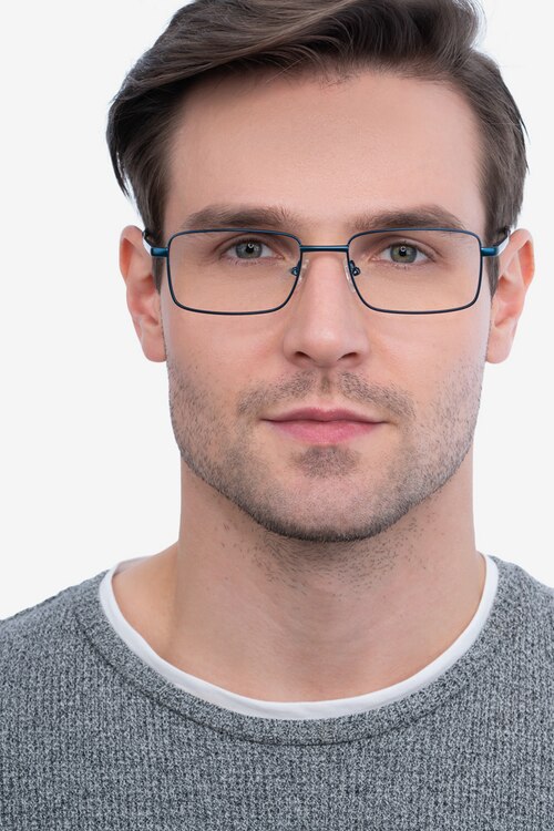 Arco Navy MetalEyeglass Frames for Men from EyeBuyDirect
