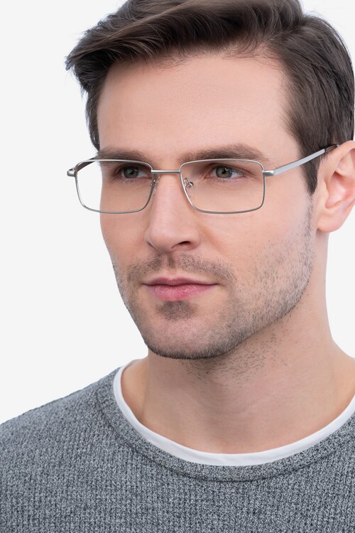 Arco Silver MetalEyeglass Frames for Men from EyeBuyDirect