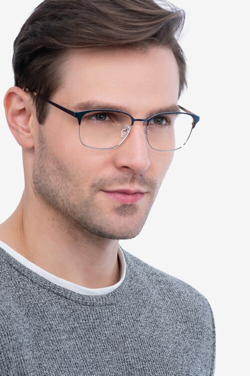 Chambery Blue MetalEyeglass Frames for Men from EyeBuyDirect