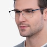 Edito Navy MetalEyeglass Frames for Men from EyeBuyDirect